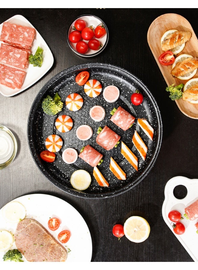 Electric Indoor Grill & BBQ Pan, Non-Stick Smokeless Grill for Meat, Skewers, and Korean BBQ, Portable Home Electric Griddle - Image 2
