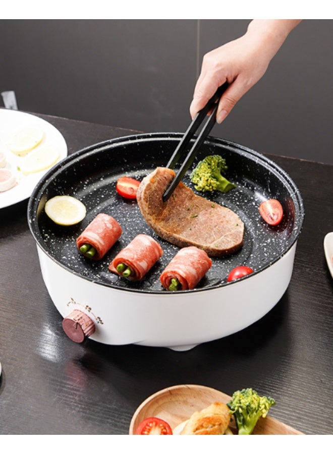 Electric Indoor Grill & BBQ Pan, Non-Stick Smokeless Grill for Meat, Skewers, and Korean BBQ, Portable Home Electric Griddle - Image 1