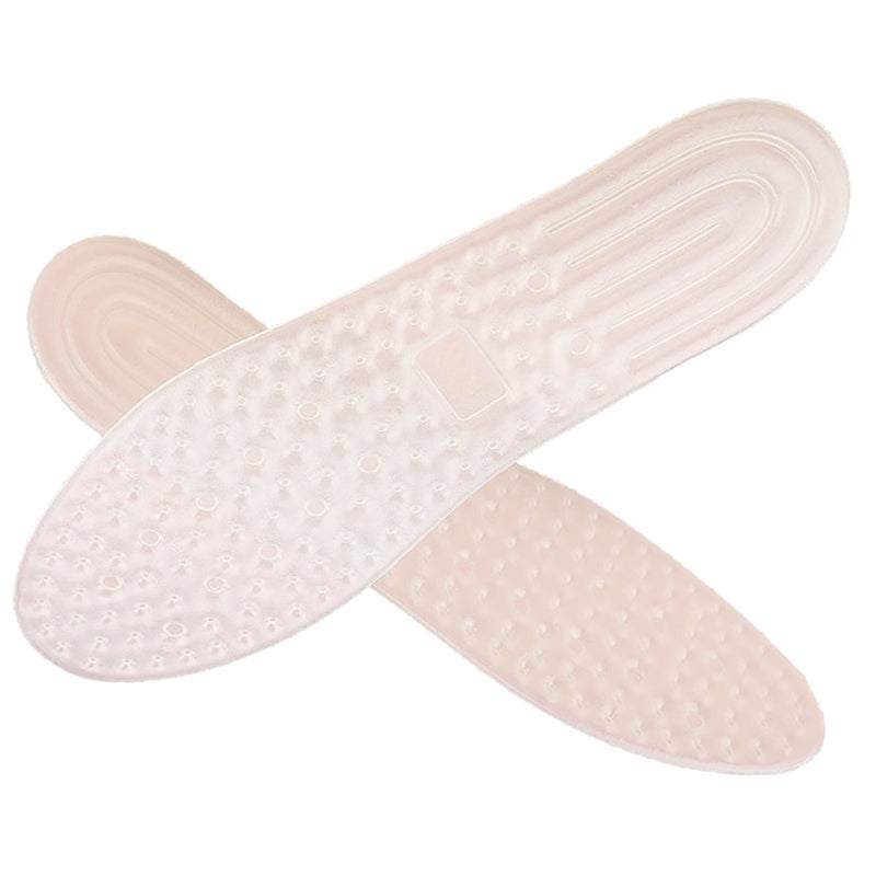 2 Pairs of Shoe Insole TPU Inflatable Insoles Absorbing Breathable Foot Pad for Travel Outdoor White - Image 1