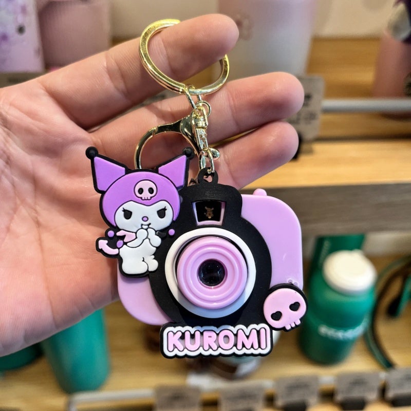 Cartoon Projector Keychain Toy: Durable Plastic Pink2 - Multifunctional Compact Charm for Kids, Cartoon Fans and Bag Accessory Lovers - Image 5