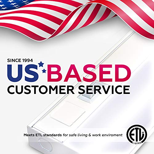 harrrrd Hardwired LED Under Cabinet Task Lighting - 16 Watt, 24", Dimmable, CRI>90, 4000K (Cool White), Wide Body, Long Lasting Metal Base with Frost Lens - Image 5