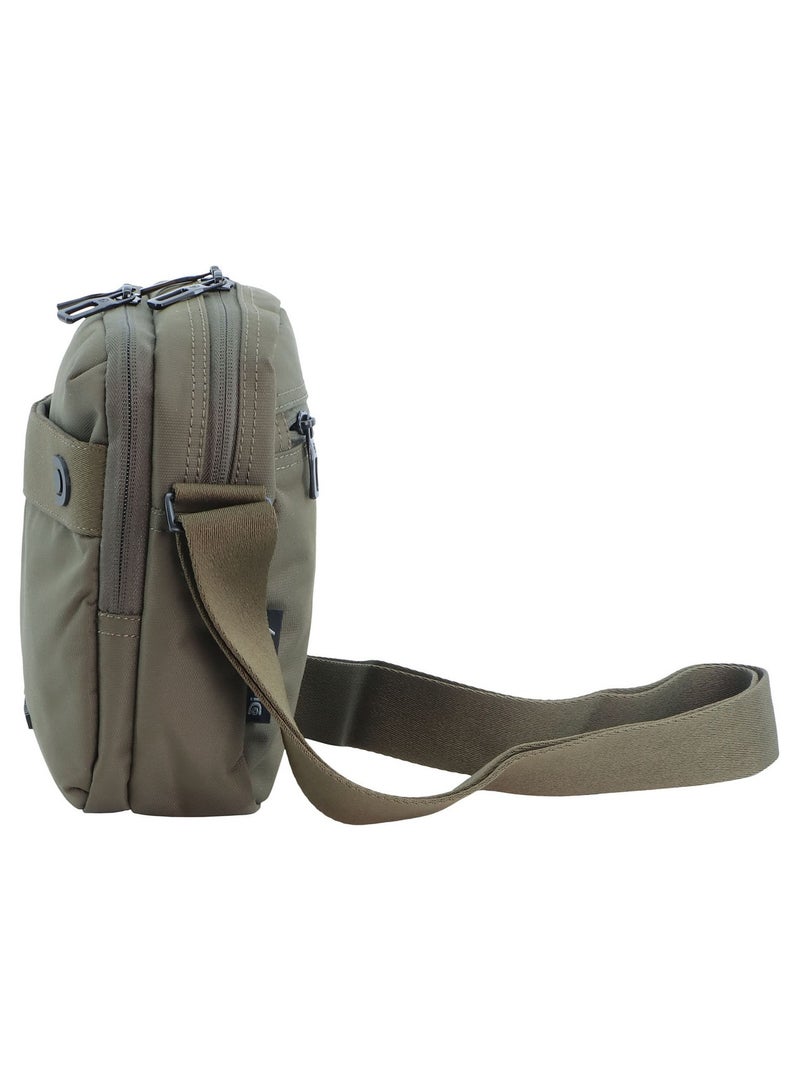Discovery Adventures DISCOVERY D00912 shoulder/crossbody bag in khaki color. - Image 4