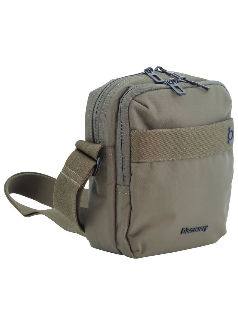 Discovery Adventures DISCOVERY D00912 shoulder/crossbody bag in khaki color. - Image 3