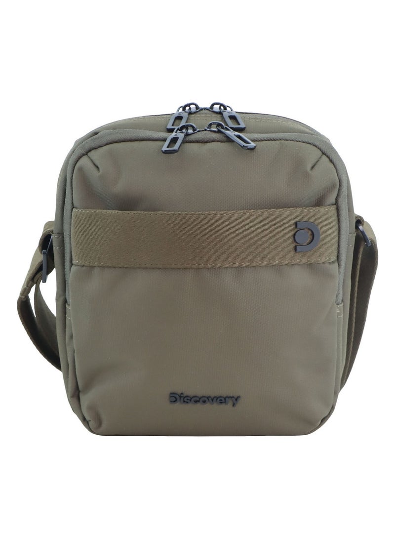 Discovery Adventures DISCOVERY D00912 shoulder/crossbody bag in khaki color. - Image 2