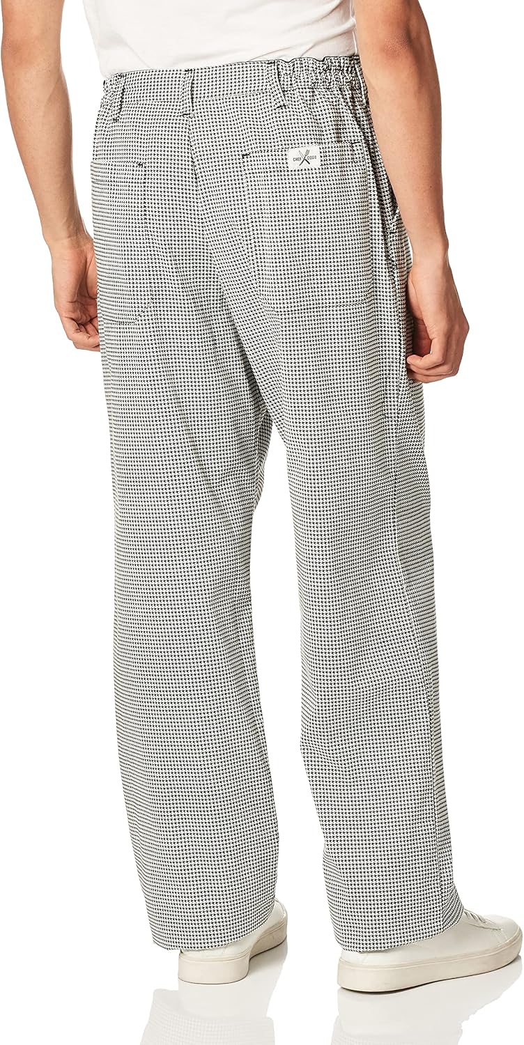Chef Code Men's Black and White Check Professional Pant - Image 1