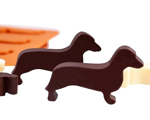 LYWUU Dachshund Dog Shaped Silicone Ice Cube Molds and Tray Brown - Image 4