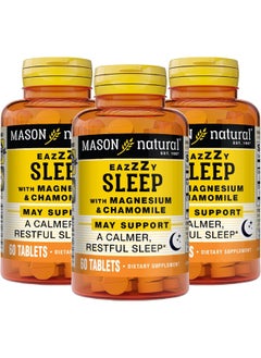 MASON Pack Of 180 Natural Eazzzy Sleep With Magnesium And Chamomile - Natural Sleep Aid, Supports A Calmer Restful Sleep, 3X 60 Tablets  - Image 1