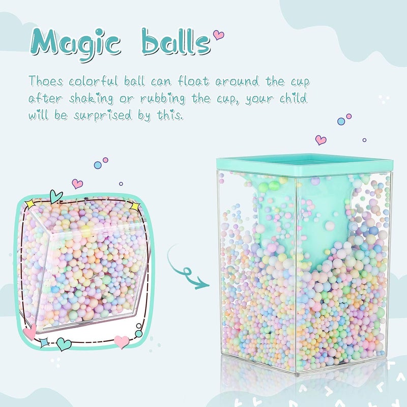 Outus 4 Pieces Cute Pen Holder Bubble Pencil Cup for Kids Kawaii Pencil Holder Desktop Stationery Organizer Makeup Brush Storage Holder for Teen Girls Desk Accessories, 4 Colors - Image 3