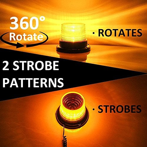 BIGANT LED Strobe Light, Big Ant Amber 48 LED Warning Lights Safety Flashing Strobe Lights with Magnetic for Most Vehicle Trucks Cars, Law Enforcement Emergency Hazard Beacon Caution Warning Snow Plow - Image 5