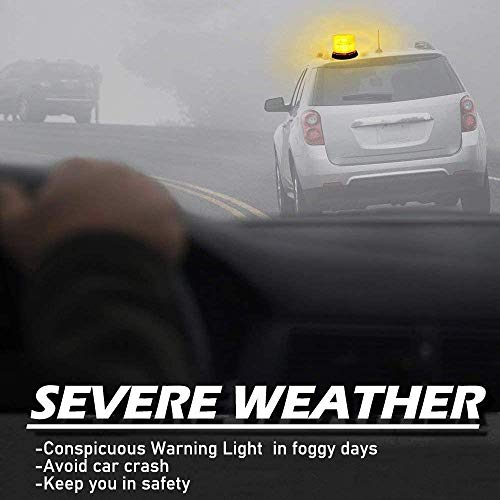 BIGANT LED Strobe Light, Big Ant Amber 48 LED Warning Lights Safety Flashing Strobe Lights with Magnetic for Most Vehicle Trucks Cars, Law Enforcement Emergency Hazard Beacon Caution Warning Snow Plow - Image 3