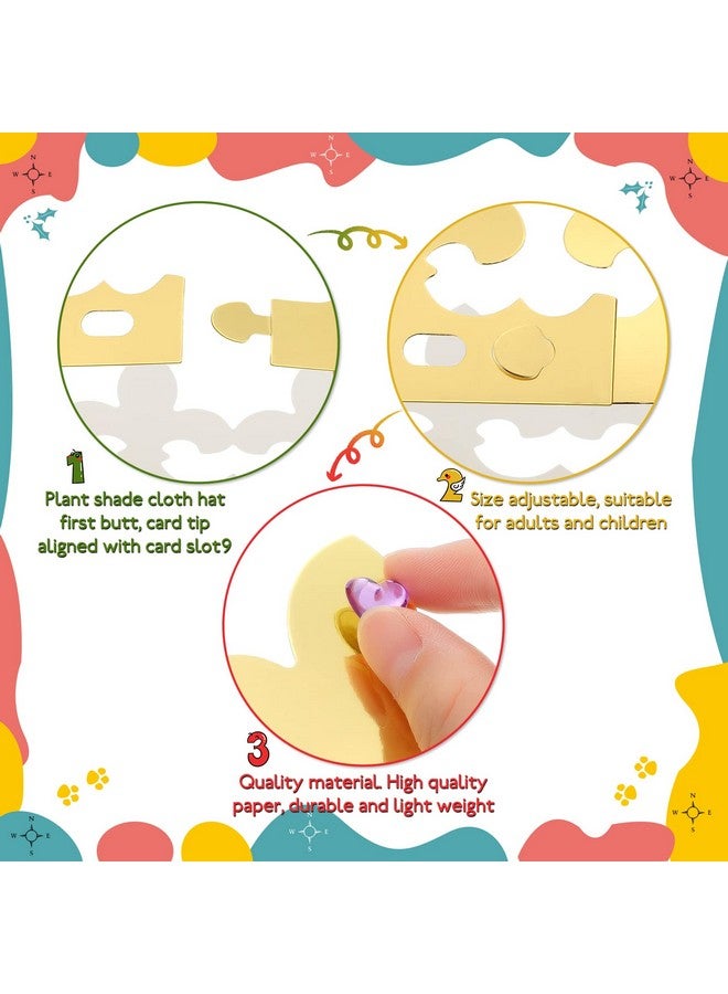 Meanplan 50 Pieces Paper Crowns Princess Prince Crown Birthday Crown Hat Paper Gold Crowns With 28 Sheets Gem Jewels Number Letter Stickers For Kids Girls Boys Adults Diy Birthday Party Supplies Decoration - Image 4