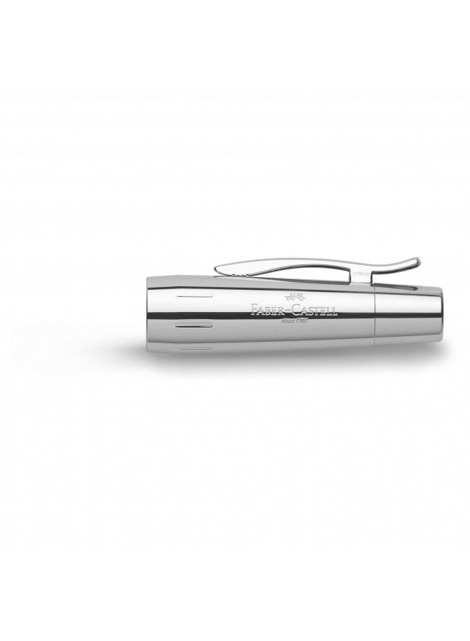 FABER-CASTELL Faber E-Motion F Fountain Pen Black Wood and Chrome - Image 3