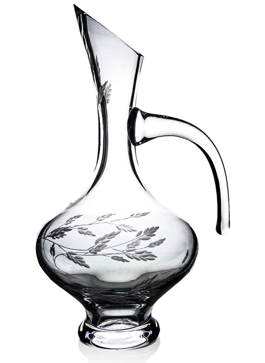 Pudgy 61 Piece Glass Dowry Set Bosnian Carafe with Shoot Pattern