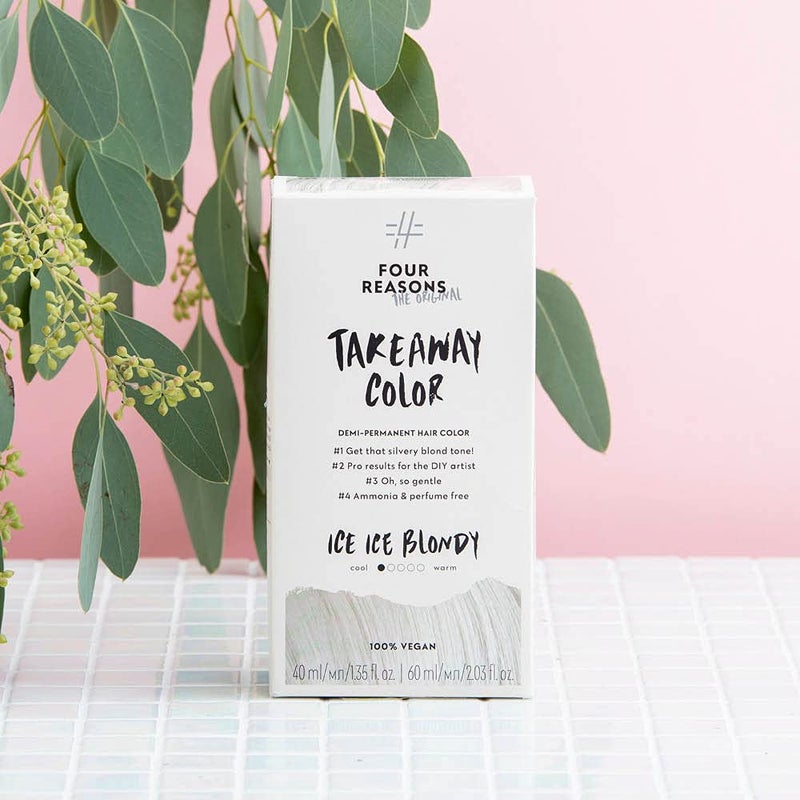 Four Reasons Original Takeaway Color - Ice Ice Blondy â€“ 10.01 Bright Ash Blonde - Demi-Permanent Hair Color - Ammonia-Free and Fragrance-Free Hair Dye - 100% Vegan & Cruelty Free - Image 2