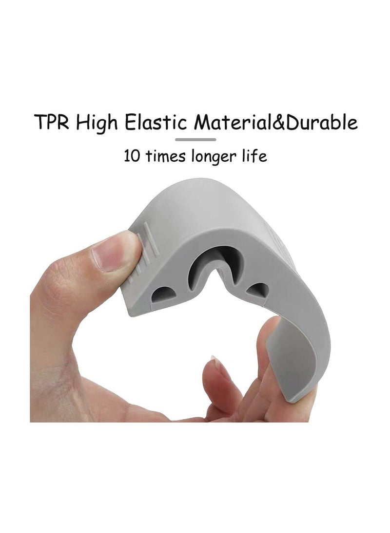 SOLARAE Door Stop Wedges 3 Pack Rubber Door Stoppers with Holders Stackable and Slip-Resistant for Tiles Carpet Wood and Laminate Floors and Other Floor Surfaces Stop - Image 4