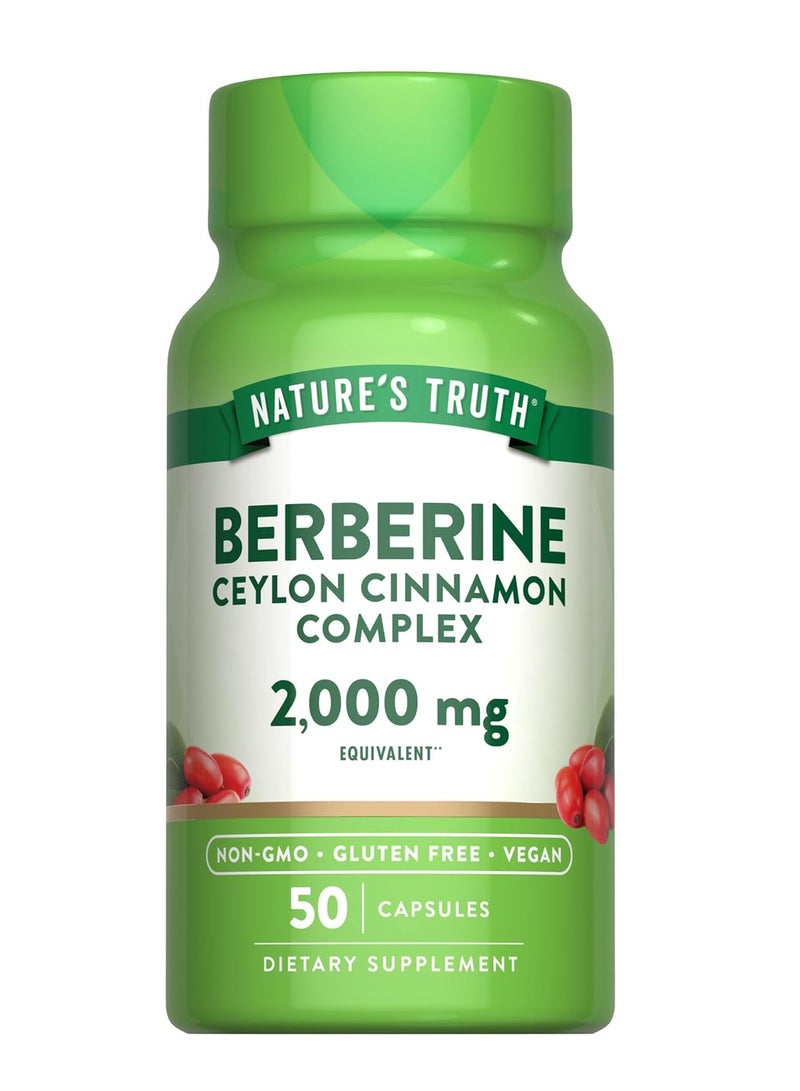 نايتشورز تروث مركب بربارين سيلان القرفة، 2000 ملغ، 50 كبسولة - Image 1
