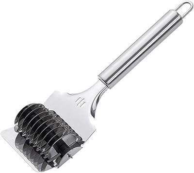 ONESWI ONESWI Pasta Noodle Cutter,High Grade Stainless Steel Pasta Spaghetti Maker Noodle Lattice Roller,Dough Cutter Mincer  - Image 1