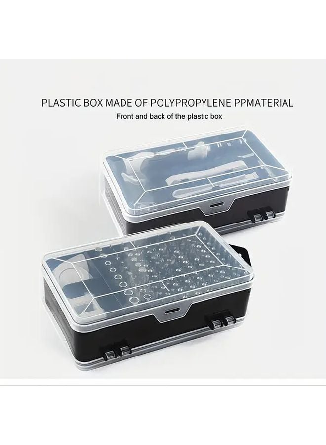 132 قطعة مجموعة مفكات أدوات إلكترونية مع حقيبة وقطع مغناطيسية دقيقة لتصليح الكمبيوتر واللاب توب والهاتف - Image 5