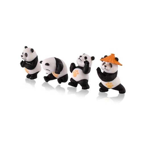 CraftVatika Valentine Panda Miniature Unique Gifts for Girlfriend and Boyfriend Resin Panda Miniature Valentine Decoration Items (4 Pieces, Multicolor) - Image 4