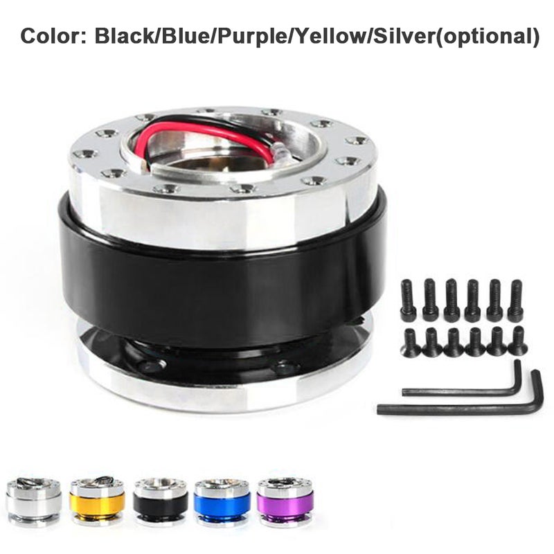 Quick Release Steering Wheel Adapter: 89x89x60mm Purple Aluminum Alloy - Premium Durability Rust Proof Standard 6-Bolt Pattern for Car Steering Wheel Upgrade - Image 2
