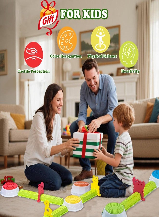 VROGTIK Light Up Stepping Stones for Kids, 15 piece Balance Beams Toddler Stepping Stones Obstacle Course Sensory Toys with Game Spinner and Card for Indoor Outdoor Toys Gifts for 3 4 5 6 7 8 9 Years Old Kids - Image 5