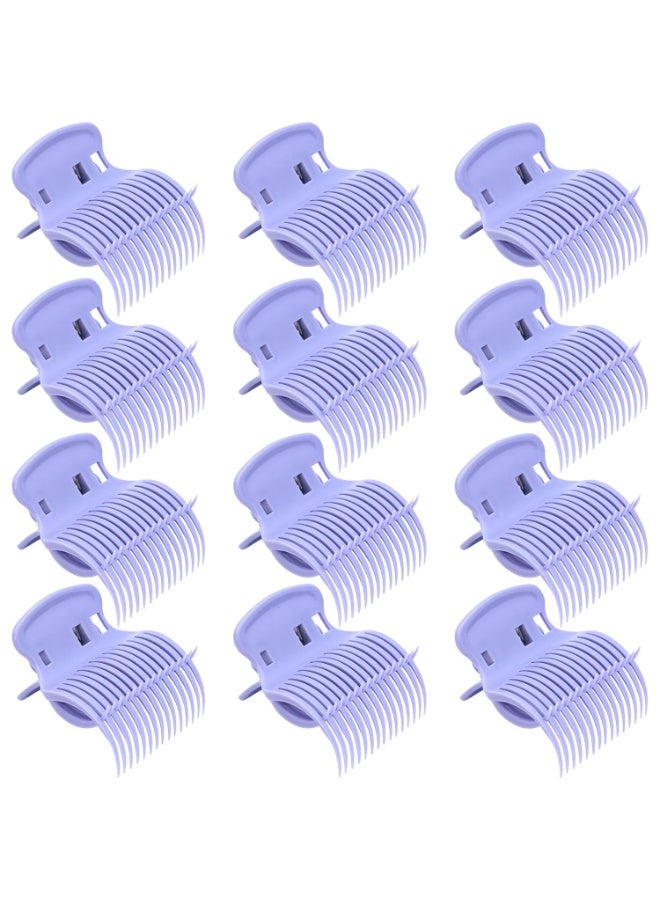 مشابك بكرات الشعر الساخنة - 12 قطعة من مشابك بكرات الشعر - مشابك بكرات الشعر البديلة للنساء والفتيات - مشبك مخلب تجعيد الشعر - أزرق - Image 1