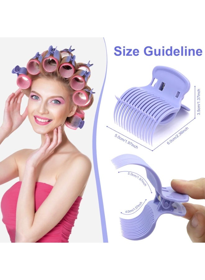 مشابك بكرات الشعر الساخنة - 12 قطعة من مشابك بكرات الشعر - مشابك بكرات الشعر البديلة للنساء والفتيات - مشبك مخلب تجعيد الشعر - أزرق - Image 3