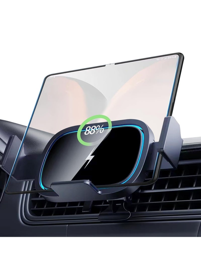 Wireless Car Charger for Galaxy Z Fold 5/4/3, 15W Fast Charging Car Mount, Air Vent Charging Car Phone Holder - Image 1