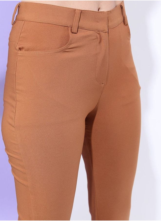 Freehand Women Bootcut Solid Mid-Rise Pants  - Image 5
