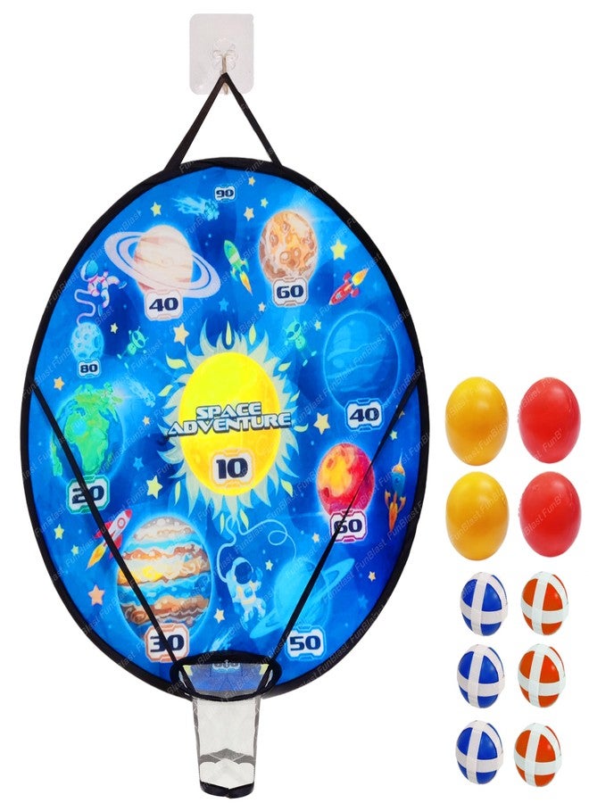 FunBlast 2 in 1 Sticky Target with Basket Ball for Kids – Space Theme Target Shooting Games, Indoor Outdoor Fun Games, Basketball Hoop for Kids, Toys for Kids - Image 1