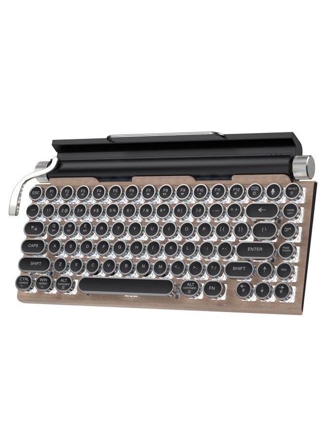 VUELO - Retro Typewriter Keyboard Wireless Bluetooth Keyboard Steampunk Mechanical Keyboard Mobile Phone Tablet Pc Universal - Image 1