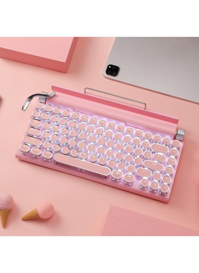 VUELO - Retro Typewriter Keyboard Wireless Bluetooth Keyboard Steampunk Mechanical Keyboard Mobile Phone Tablet Pc Universal - Image 1