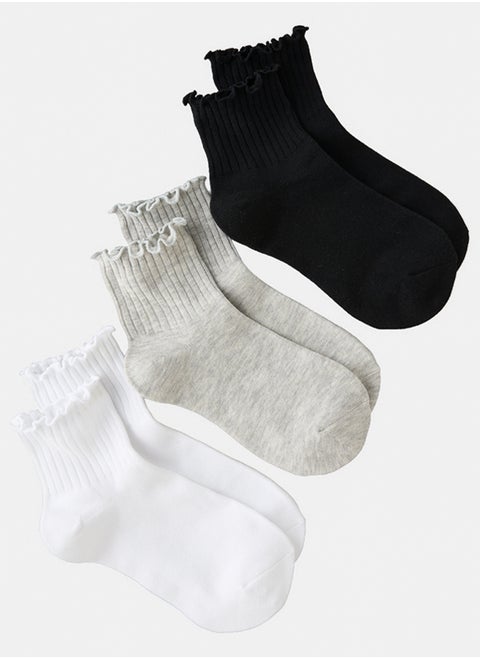AE Ruffle Boyfriend Sock 3-Pack