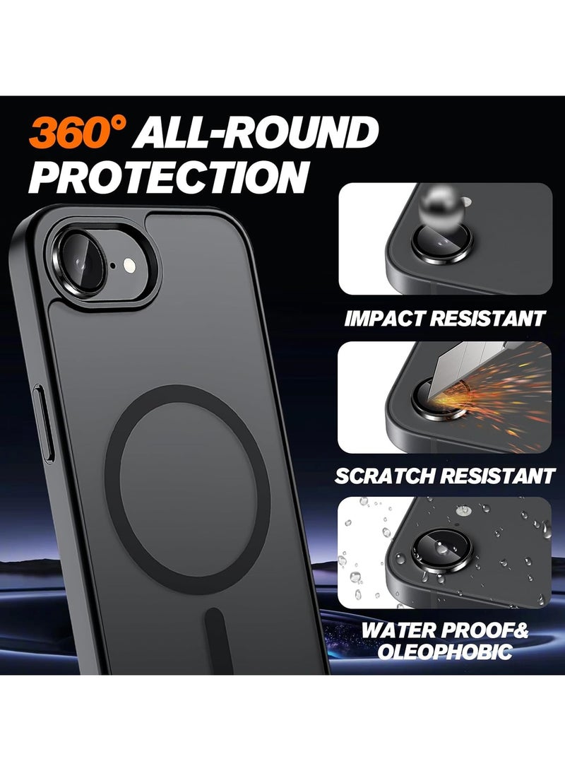 Compatible with iPhone 16e/SE4 Camera Lens Protector,One-Step Installation Tray Individual Metal Ring Tempered Glass Cover CD Pattern Case Friendly,Black  - Image 3