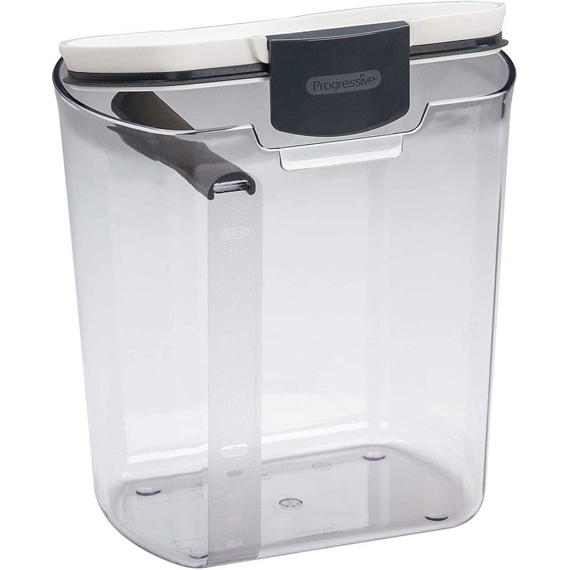 Progressive International Prepworks ProKeeper Kitchen Clear Plastic, Airtight Food, Flour and Sugar Storage Container Set, 6 Piece, White - Image 5