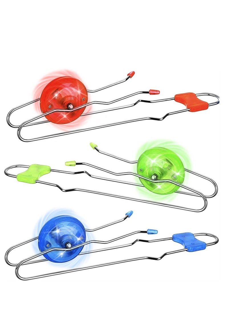 3 Pack Retro Magic Rail Twirlers, Light Up Magnetic Gyro Wheel Fidget Toys for Kids, Classic Vintage Trick Yoyo Gravity Stunt Toys, Unique Gifts for Boys & Girls 3+ Years - Image 1