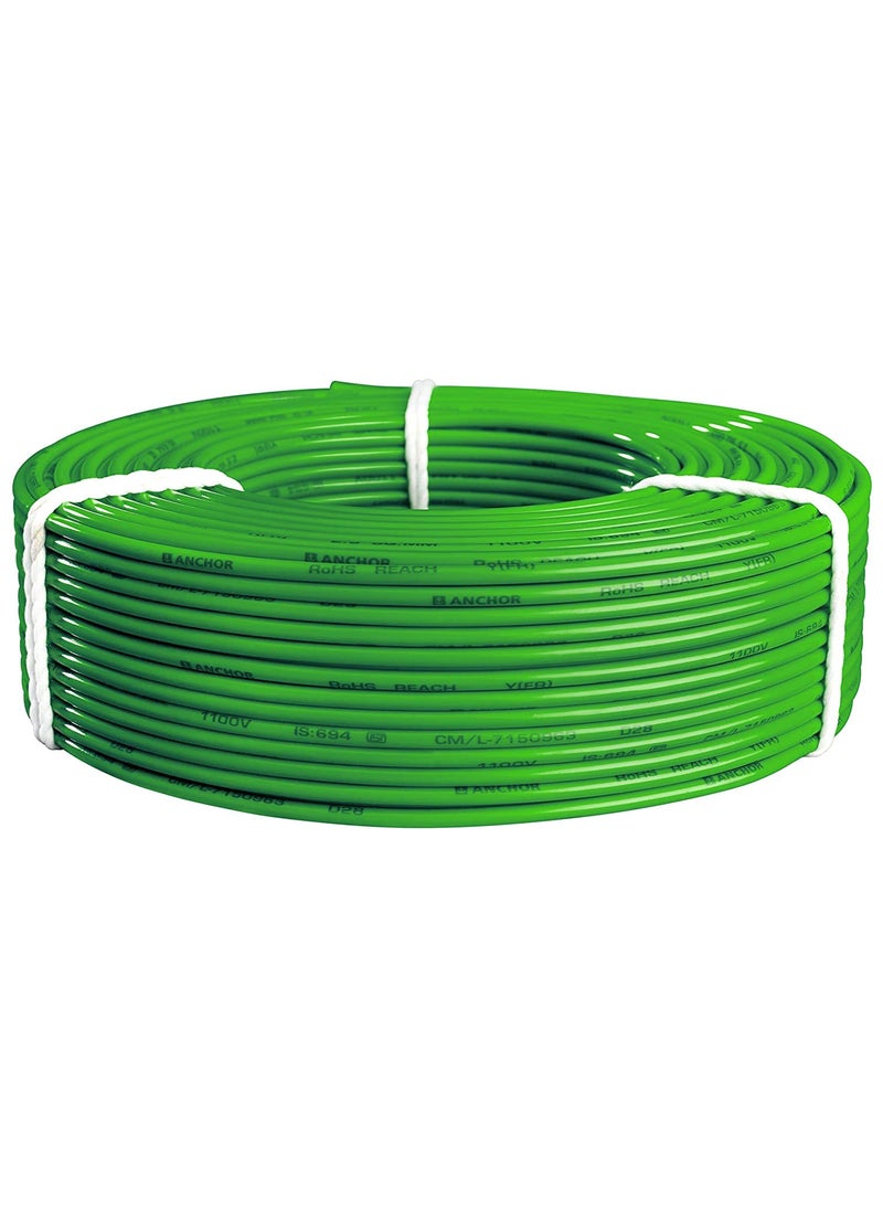 Anchor Anchor by Panasonic Advance FR Electric Wire 1 sq mm PVC Insulated Copper Wire for Home Wiring 90 Meter Electric Wire Cable for Industrial and Domestic Connections Green 27390GN  - Image 2