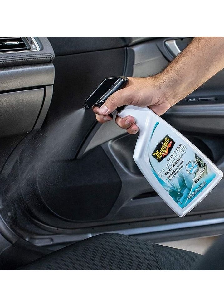 Meguiars - Carpet & Cloth Re-Fresher Odor Eliminator Spray 709 ml Car Air freshener Spray New Car Scent Meguiars - Image 1