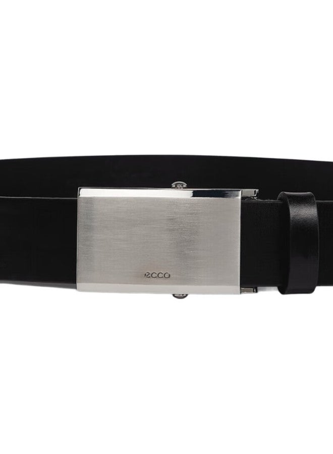 Ecco Men'S Business Casual Leather Belt With Metal Buckle, Formal Waistband 9105889, Black 100Cm, Gift Box Packaging - Image 2