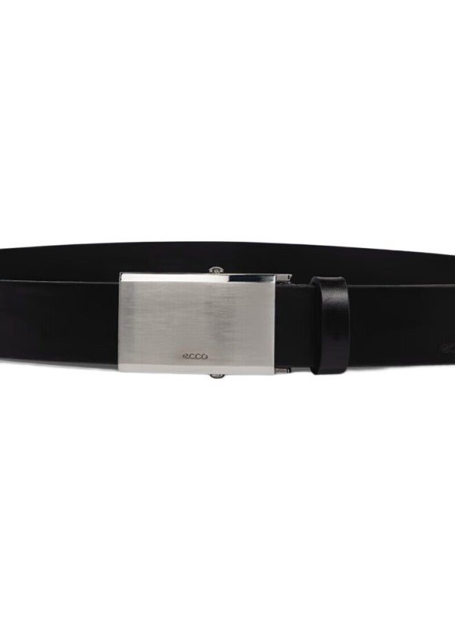 Ecco Men'S Business Casual Leather Belt With Metal Buckle, Formal Waistband 9105889, Black 100Cm, Gift Box Packaging - Image 3