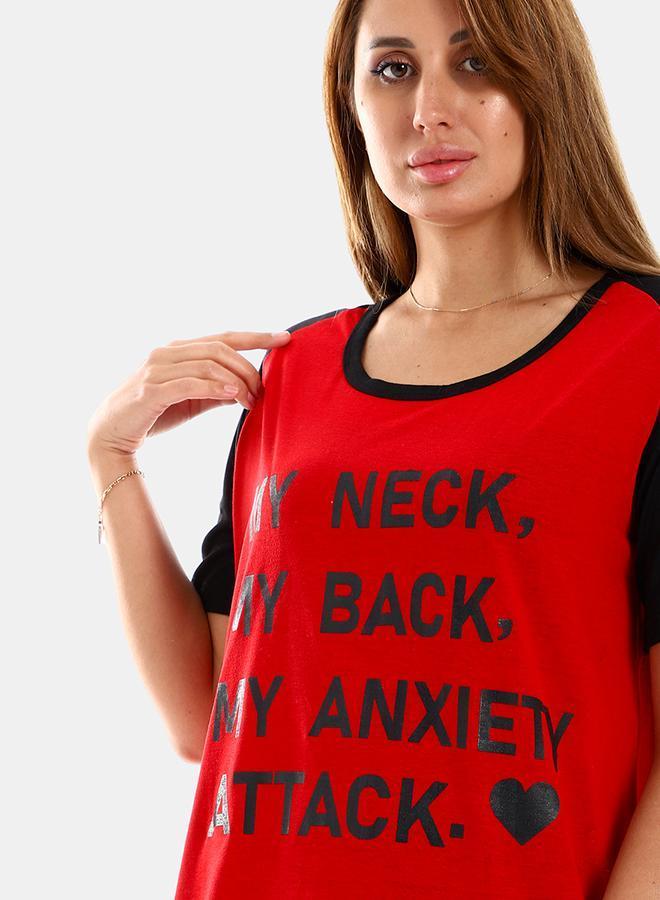 kady Women Raglan Sleeves Printed Sleepshirt - Image 3