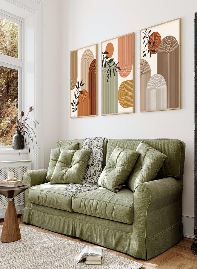 ARTELLY Boho wall Art Paintings Modern Art Framed Wall Painting for Living Room Bedroom - Wall Posters | Paintings with Frame Set of 3 (Boho 4, 13x19 inch) - Image 3