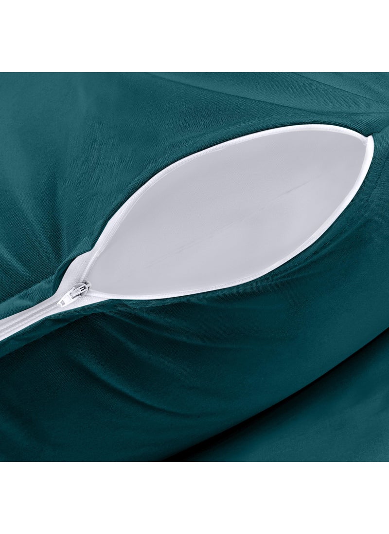 Utopia Bedding Utopia Bedding Waterproof Pillow Protectors Zippered (4 Pack  Teal) King Size  Bed Bug Proof Pillowcases  Pillow Encasement Covers 20 x 38 Inches  - Image 3