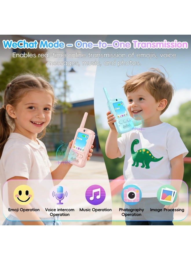 ASIV 2-Pack Kids Interactive Toys – Outdoor Camping Essential, Remote Voice & Video Parent-Child Interactive Device, Buddy Interactive Toy Set (Blue/Pink) - Image 3