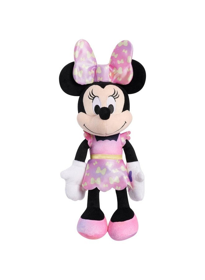 Just Play Nior Minnie Mouse Fashion Bow 14-Inch Plush Stuffed Animal With Lights And Sounds, Kids Toys For Ages 3 Up By Just Play - Image 1