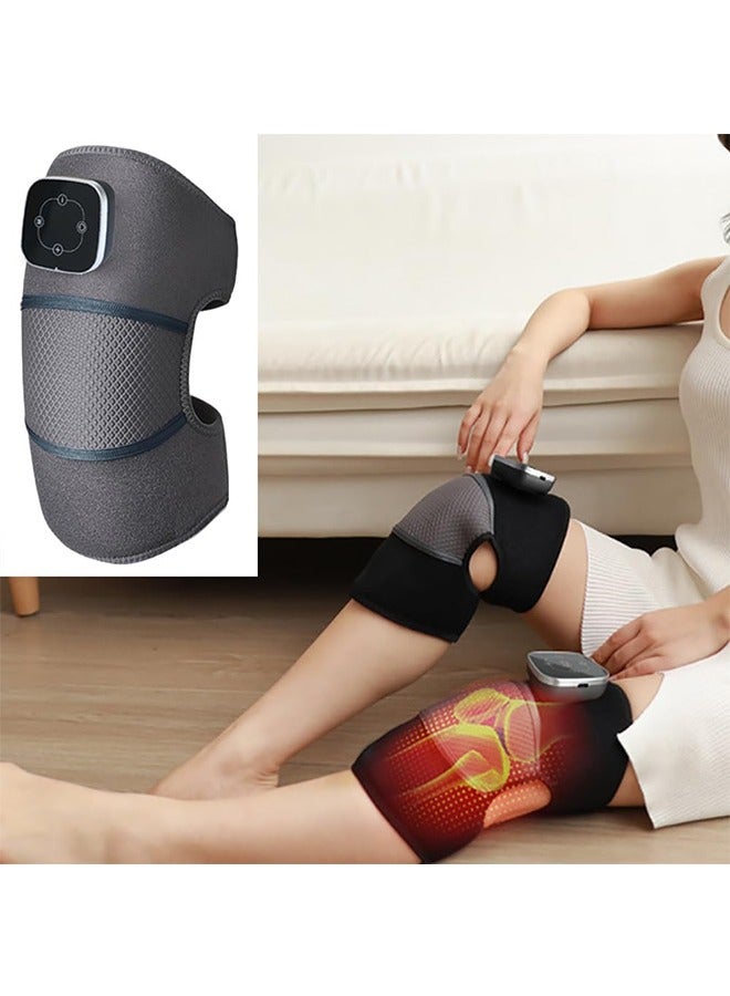 JCB CHIC Heated Knee Massager, 1pc Knee Brace Support with Heating and Vibration for Warm Joint and Pain Relief, Cordless 3 in 1 Electric Massage Pad for Knee Elbow and Shoulder(X3) - Image 1