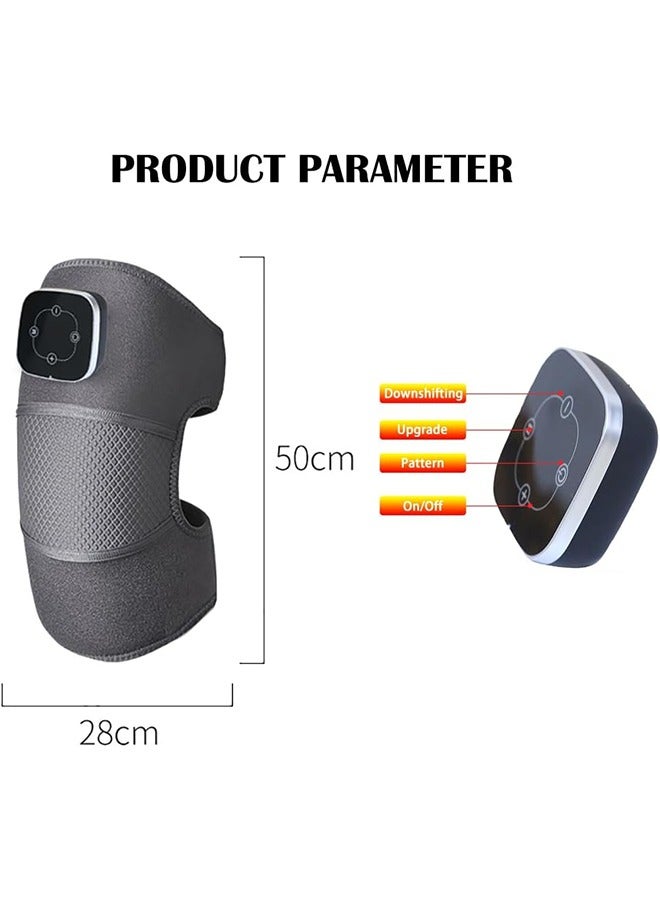 JCB CHIC Heated Knee Massager, 1pc Knee Brace Support with Heating and Vibration for Warm Joint and Pain Relief, Cordless 3 in 1 Electric Massage Pad for Knee Elbow and Shoulder(X3) - Image 2