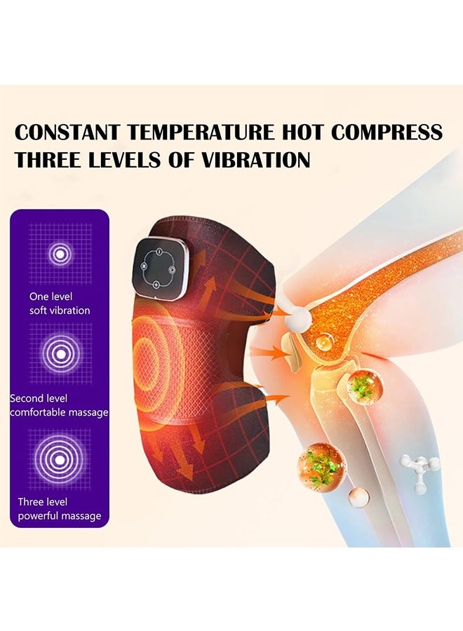 JCB CHIC Heated Knee Massager, 1pc Knee Brace Support with Heating and Vibration for Warm Joint and Pain Relief, Cordless 3 in 1 Electric Massage Pad for Knee Elbow and Shoulder(X3) - Image 5