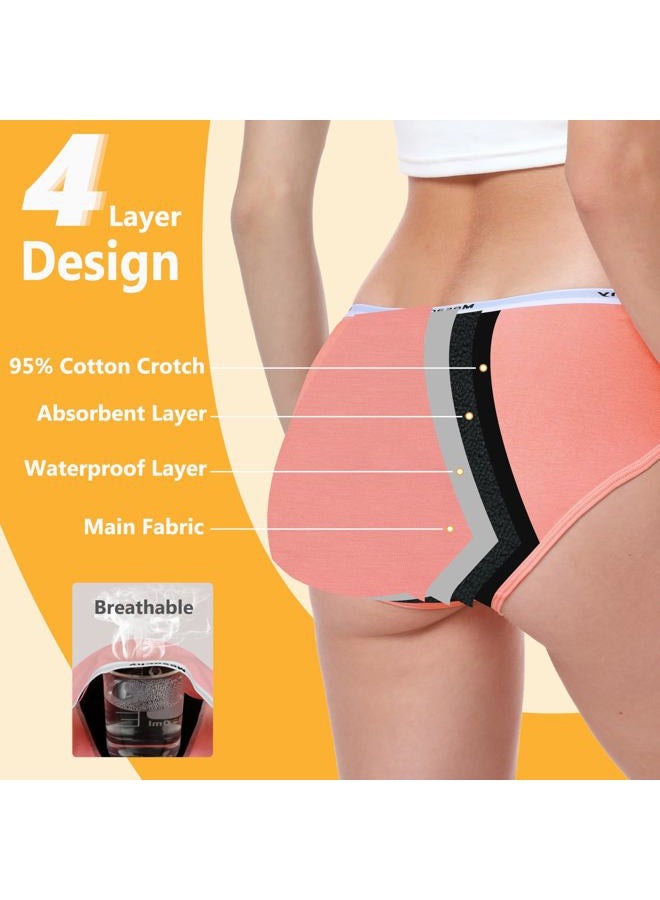 Mesachy Teen Girls Period Underwear for Heavy Flow High absorbency Kids Period Panties Leakproof Soft Cotton Briefs, Xsk5-1, 14-16 years - Image 3