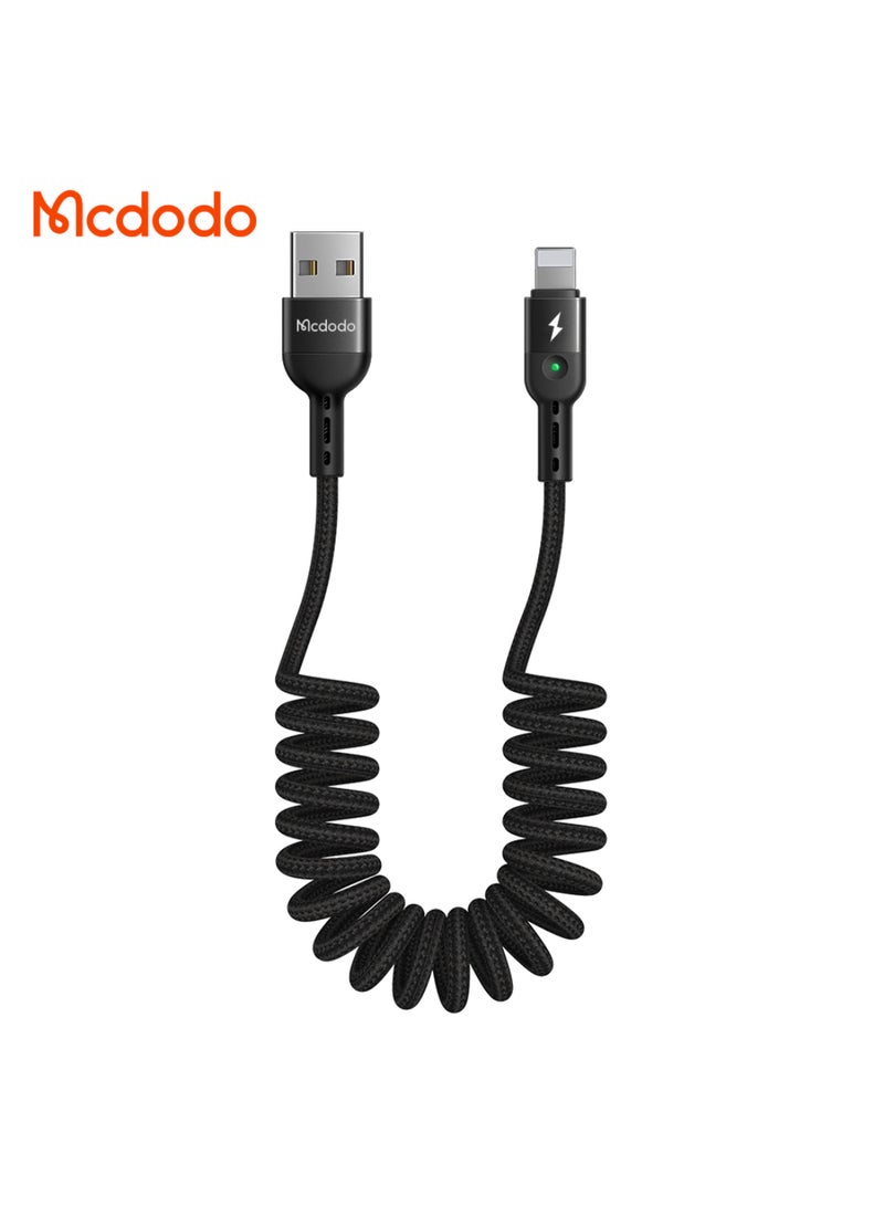 مكدودو Mcdodo كابل بيانات Lightning ملفوف 1.8 متر (مع إضاءة LED) - Image 1